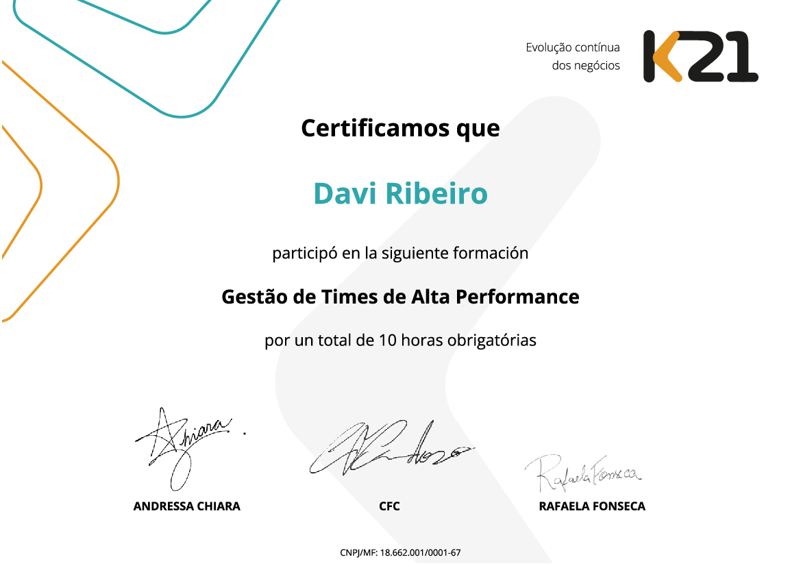Certificado K21